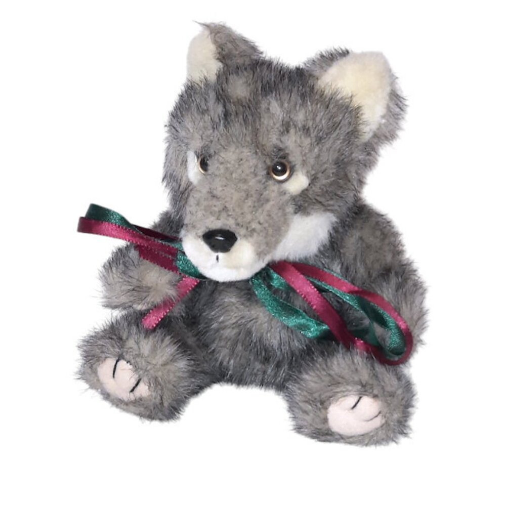 Steven Smith Gray Wolf Stuffed Plush Toy 6"